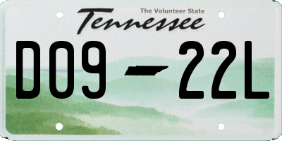 TN license plate D0922L
