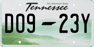 TN license plate D0923Y
