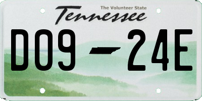 TN license plate D0924E