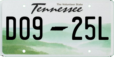 TN license plate D0925L