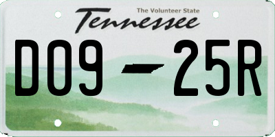 TN license plate D0925R