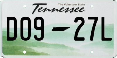 TN license plate D0927L