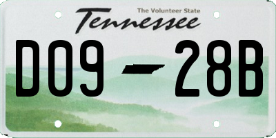 TN license plate D0928B