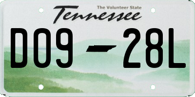 TN license plate D0928L