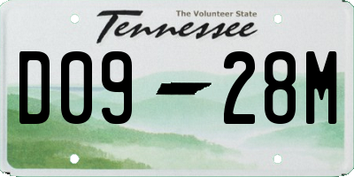 TN license plate D0928M