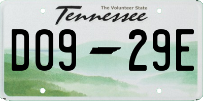 TN license plate D0929E
