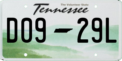 TN license plate D0929L