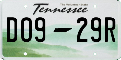 TN license plate D0929R