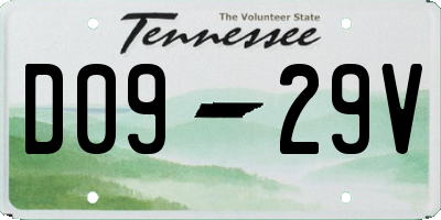 TN license plate D0929V