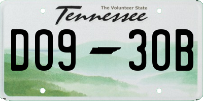 TN license plate D0930B