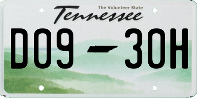 TN license plate D0930H