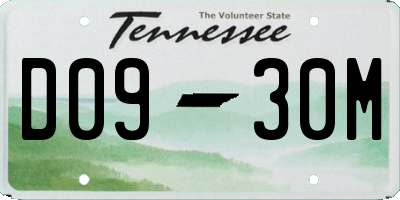 TN license plate D0930M