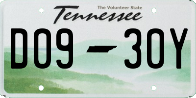 TN license plate D0930Y