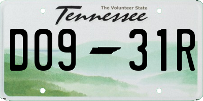 TN license plate D0931R