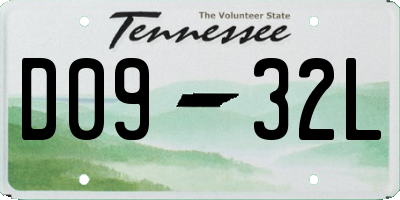 TN license plate D0932L