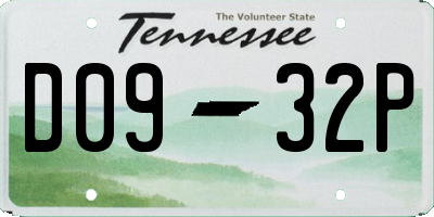 TN license plate D0932P