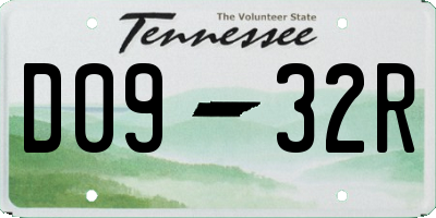 TN license plate D0932R