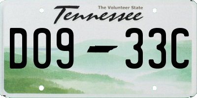 TN license plate D0933C