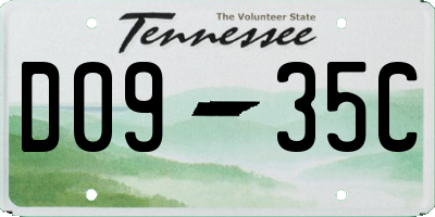 TN license plate D0935C