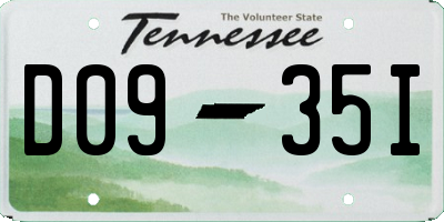 TN license plate D0935I