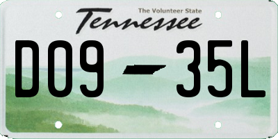 TN license plate D0935L