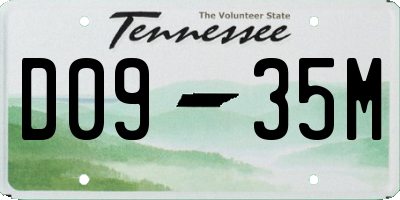 TN license plate D0935M