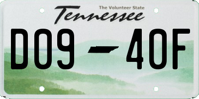 TN license plate D0940F