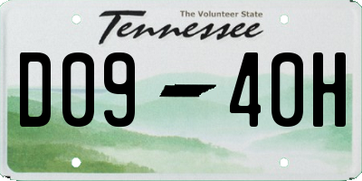 TN license plate D0940H