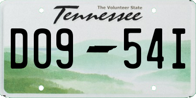 TN license plate D0954I