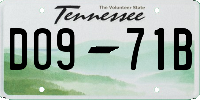 TN license plate D0971B