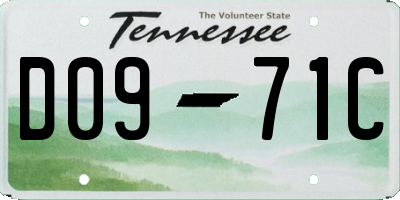 TN license plate D0971C