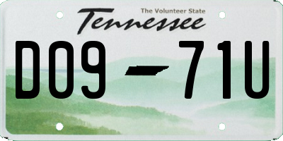 TN license plate D0971U