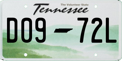 TN license plate D0972L