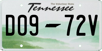 TN license plate D0972V