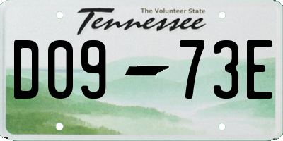 TN license plate D0973E