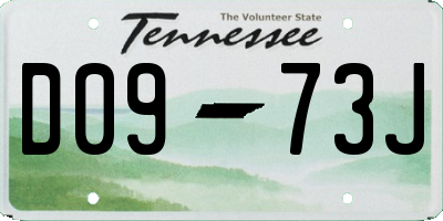TN license plate D0973J