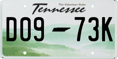 TN license plate D0973K