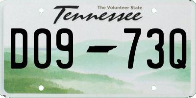 TN license plate D0973Q