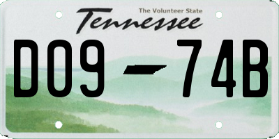TN license plate D0974B