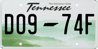 TN license plate D0974F