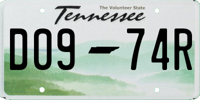 TN license plate D0974R