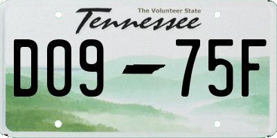 TN license plate D0975F