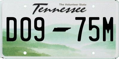 TN license plate D0975M