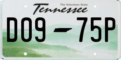 TN license plate D0975P