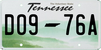 TN license plate D0976A
