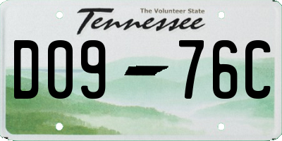 TN license plate D0976C