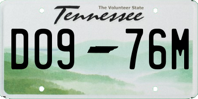 TN license plate D0976M