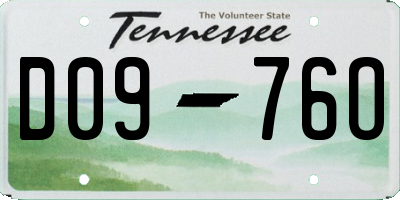 TN license plate D0976O