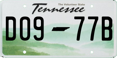 TN license plate D0977B