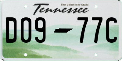 TN license plate D0977C
